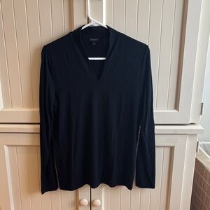 Talbots Black V-Neck Long Sleeve Top